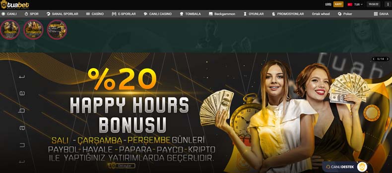 tuabet şanslı gün bonusu